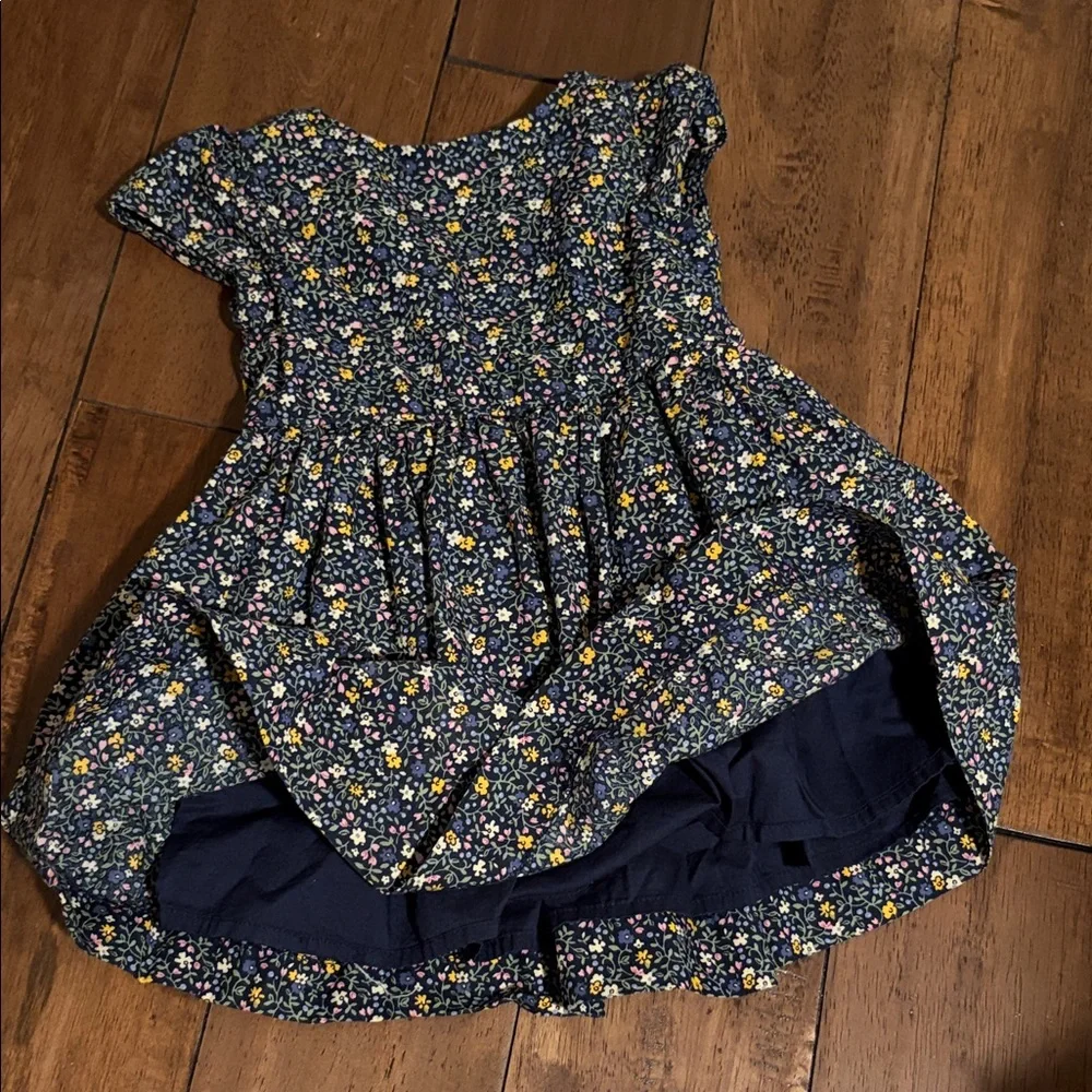 Ralph Lauren Kids Floral Dress - Navy and Yellow